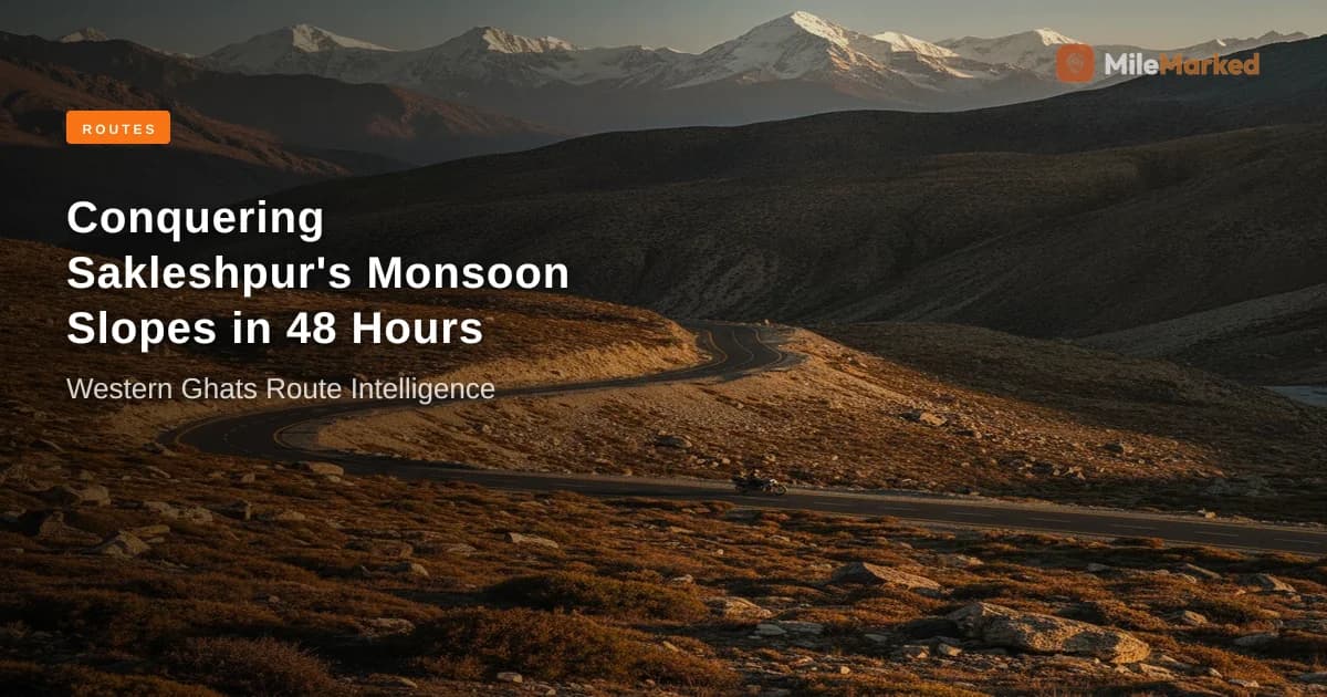 Sakleshpur Bike Ride: A 2-Day Monsoon Itinerary (2026) | MileMarked